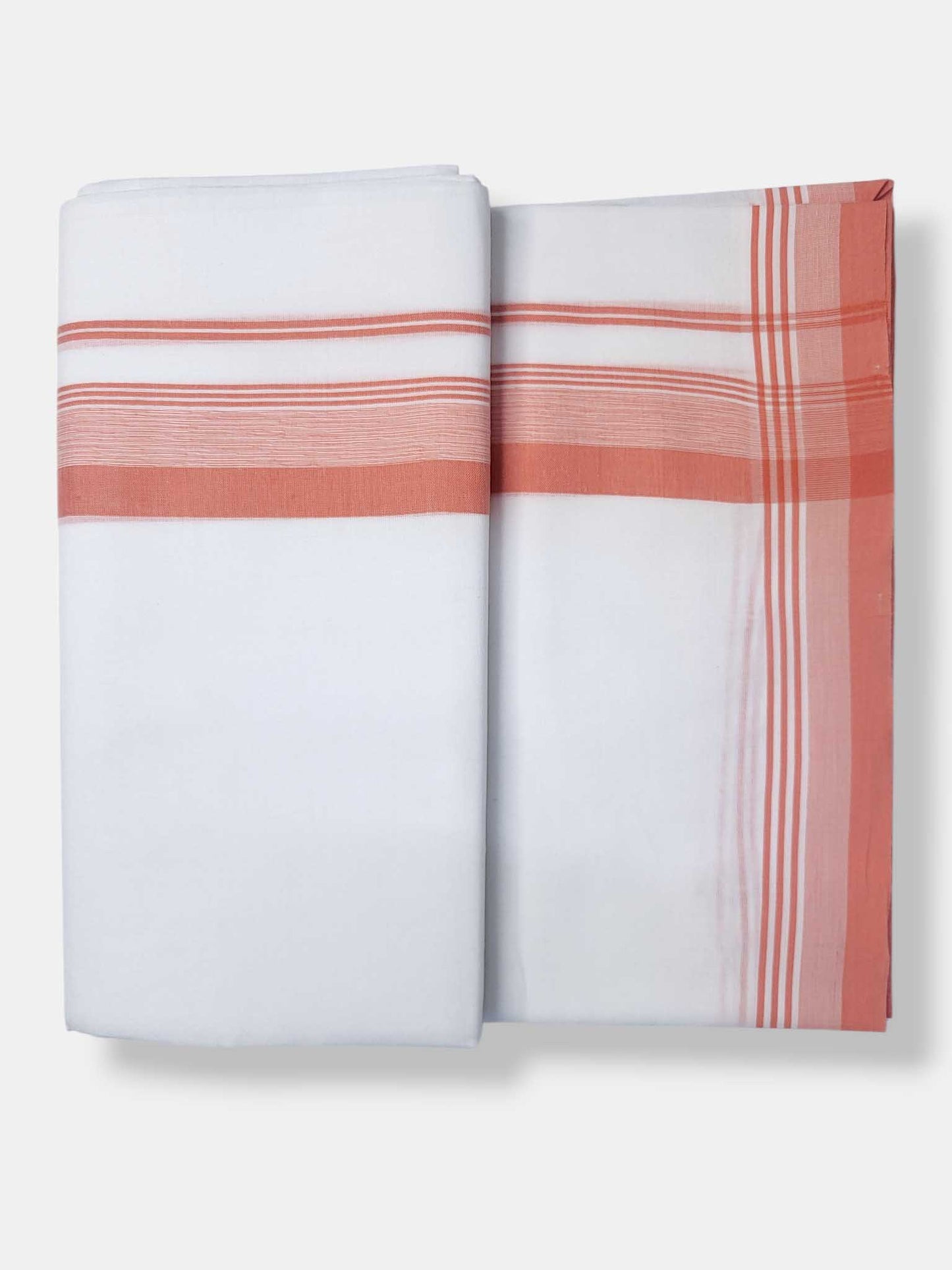 Pure White Cotton Men's Double Dhoti
