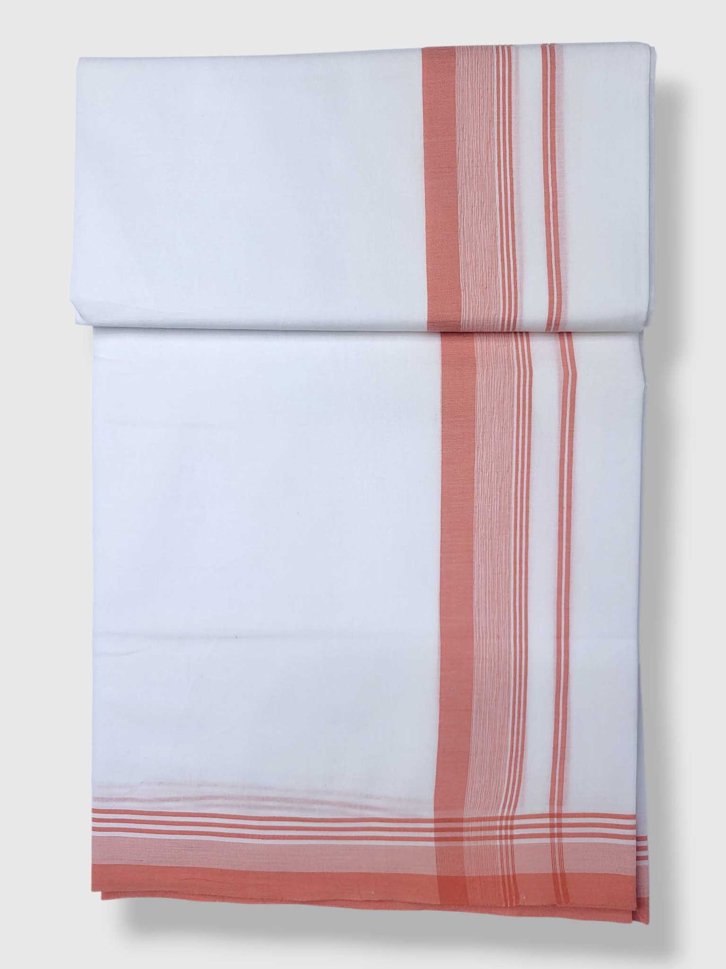 Pure White Cotton Men's Double Dhoti