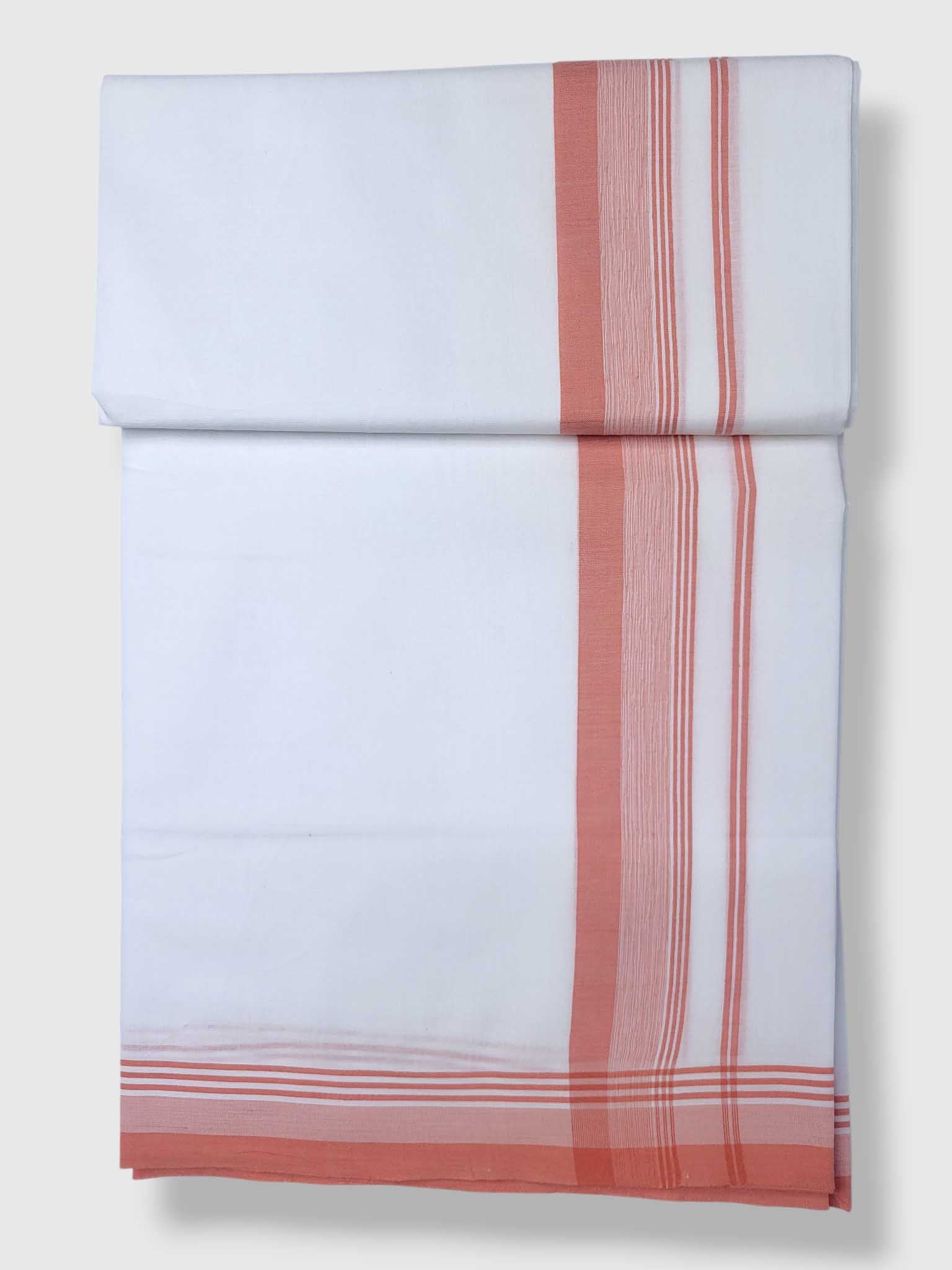 Pure White Cotton Men's Double Dhoti