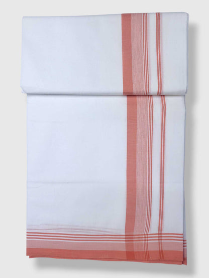 Pure White Cotton Men's Double Dhoti