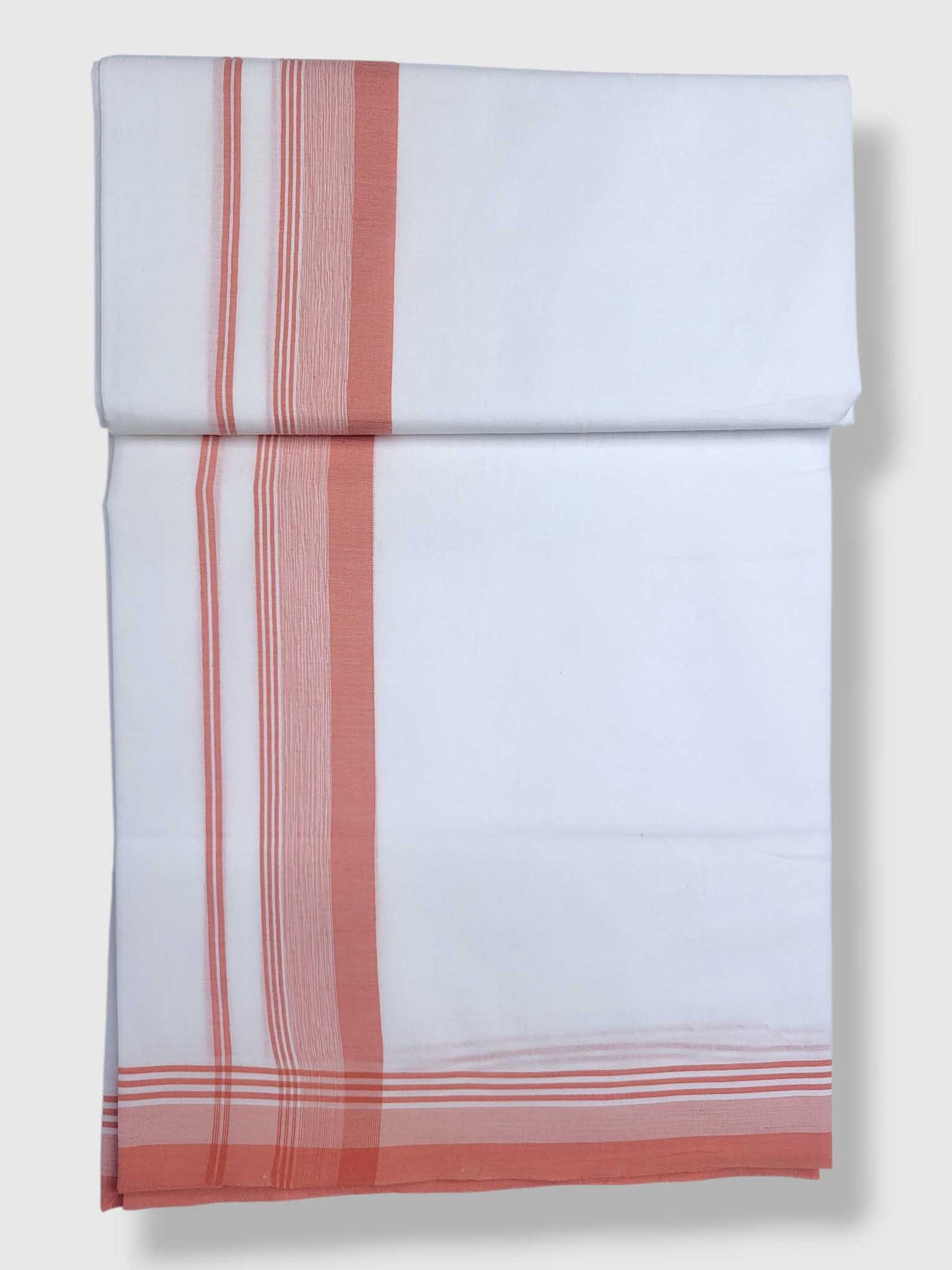 Pure White Cotton Men's Double Dhoti