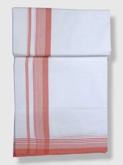 Pure White Cotton Men's Double Dhoti