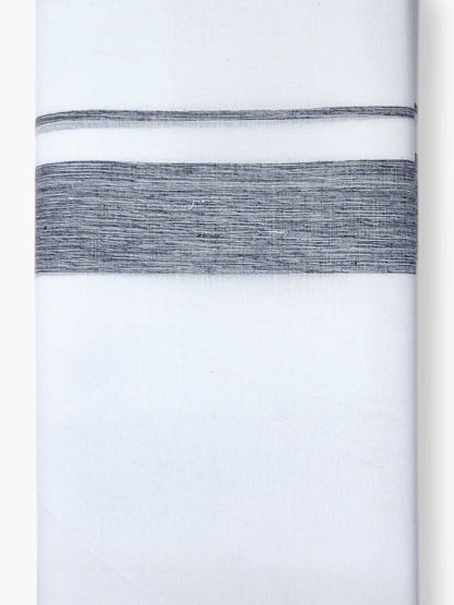 Pure White Cotton Men's Double Dhoti