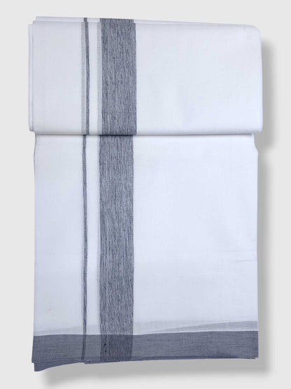 Pure White Cotton Men's Double Dhoti