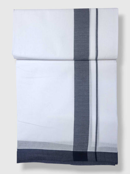 Pure White Cotton Men's Double Dhoti
