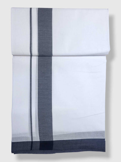 Pure White Cotton Men's Double Dhoti