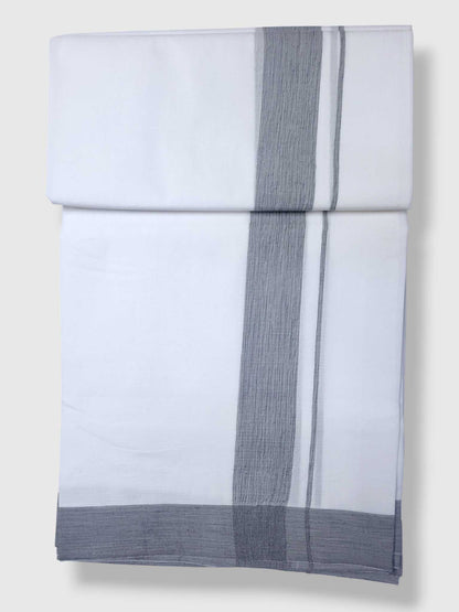 Pure White Cotton Men's Double Dhoti