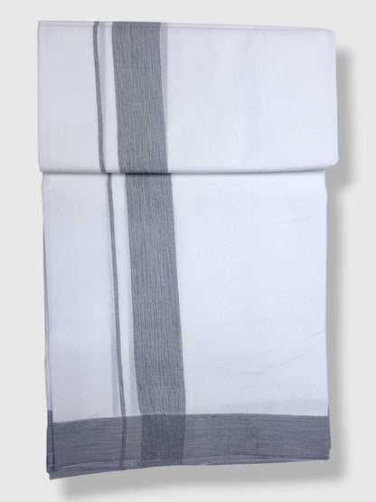 Pure White Cotton Men's Double Dhoti