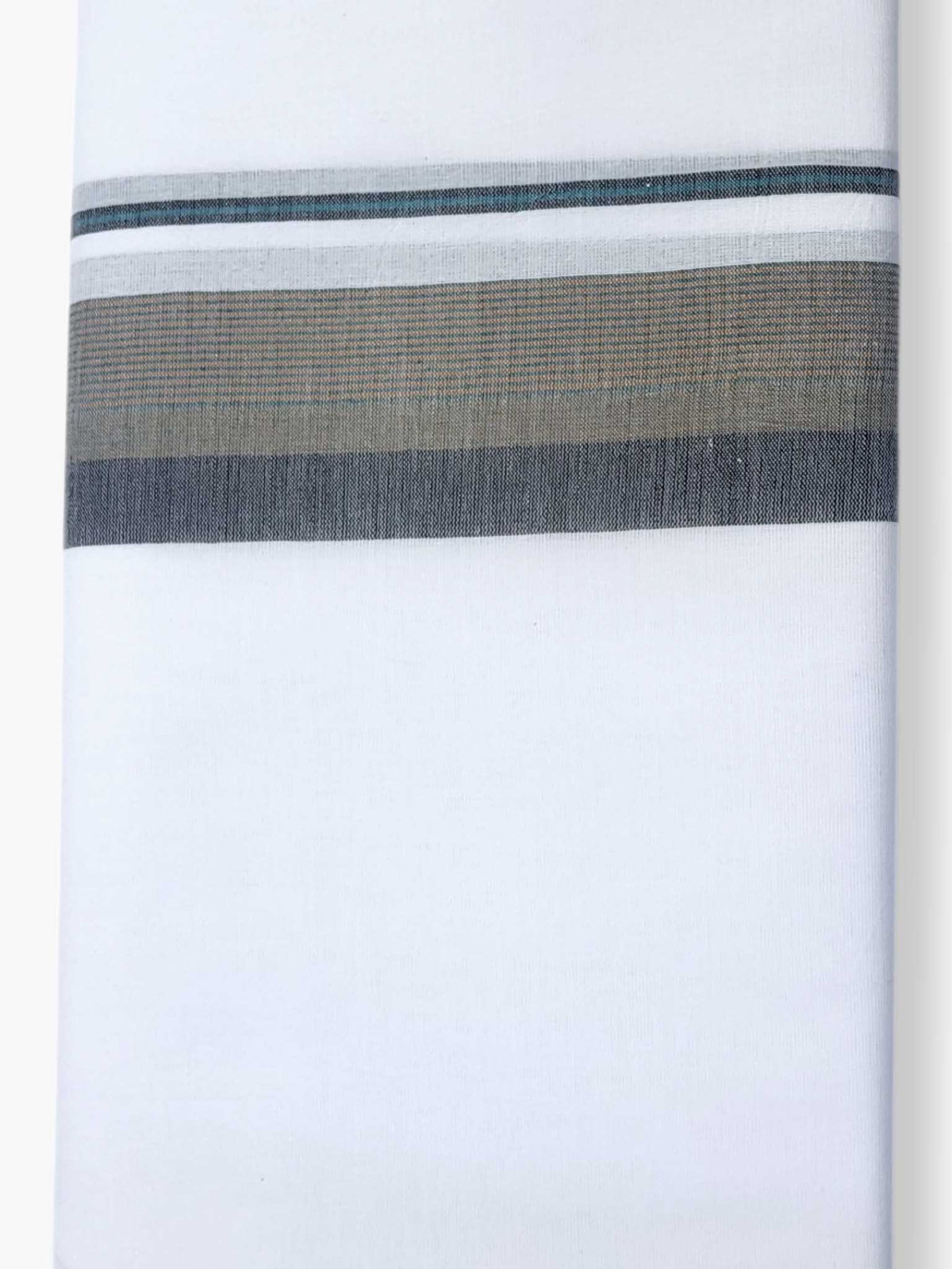 Pure White Cotton Men's Double Dhoti