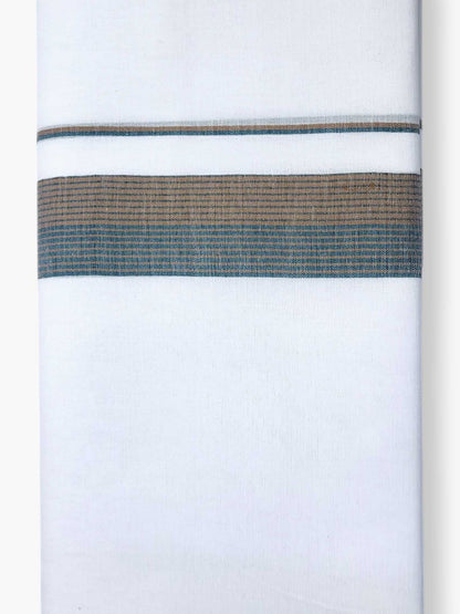 Pure White Cotton Men's Double Dhoti