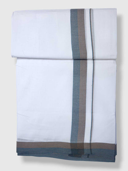 Pure White Cotton Men's Double Dhoti
