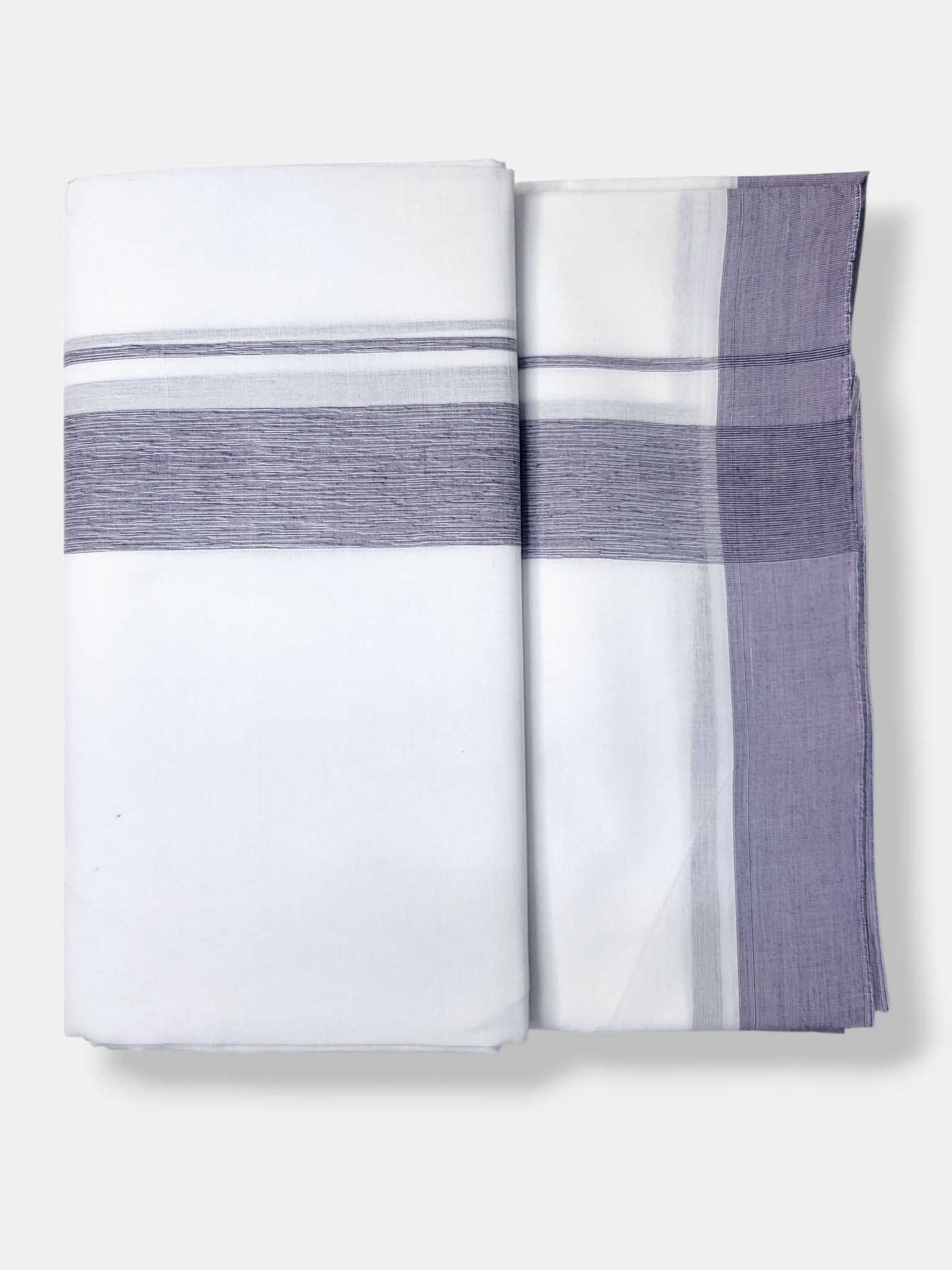 Pure White Cotton Men's Double Dhoti