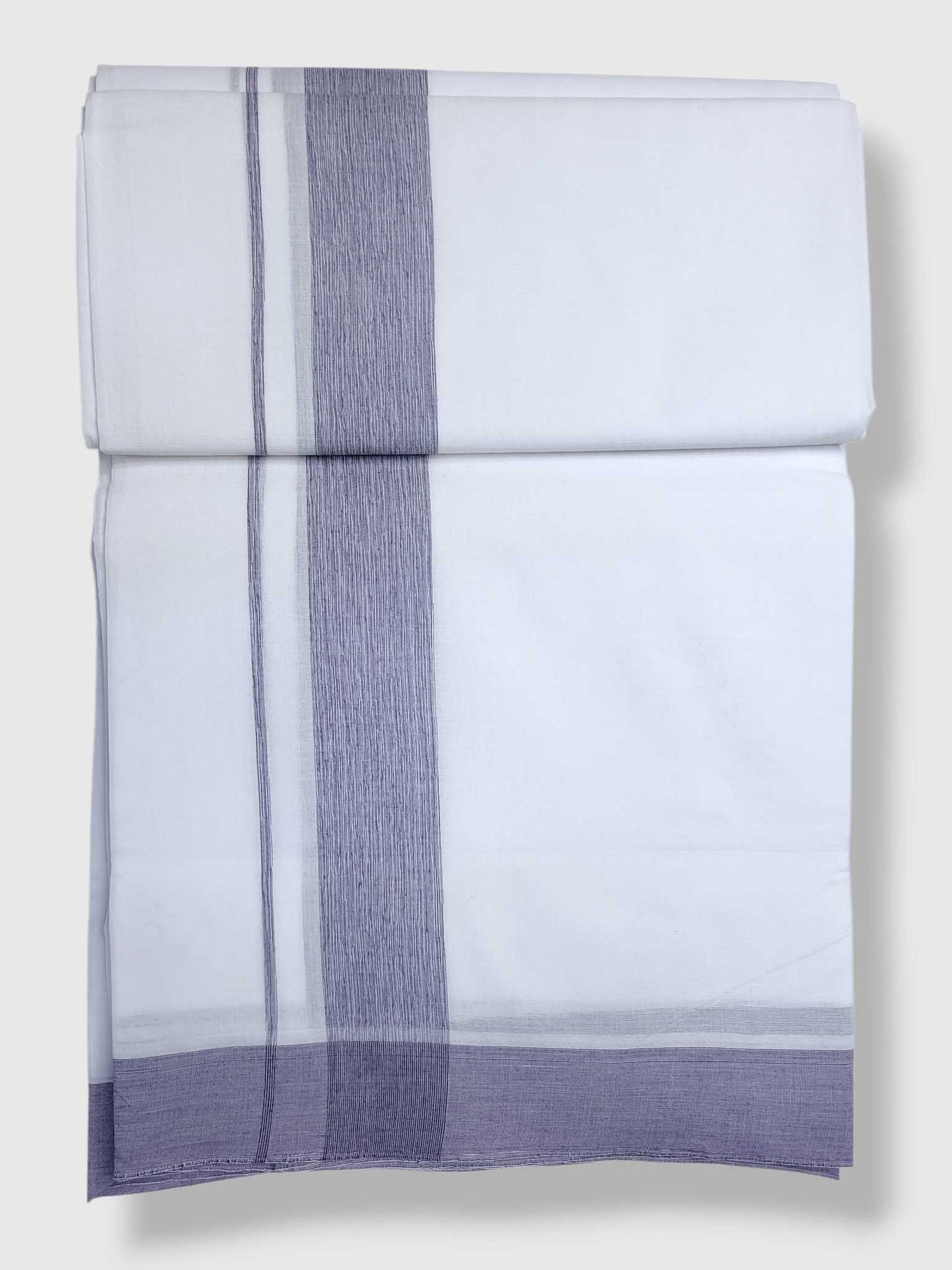 Pure White Cotton Men's Double Dhoti
