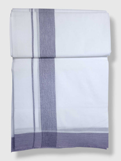 Pure White Cotton Men's Double Dhoti