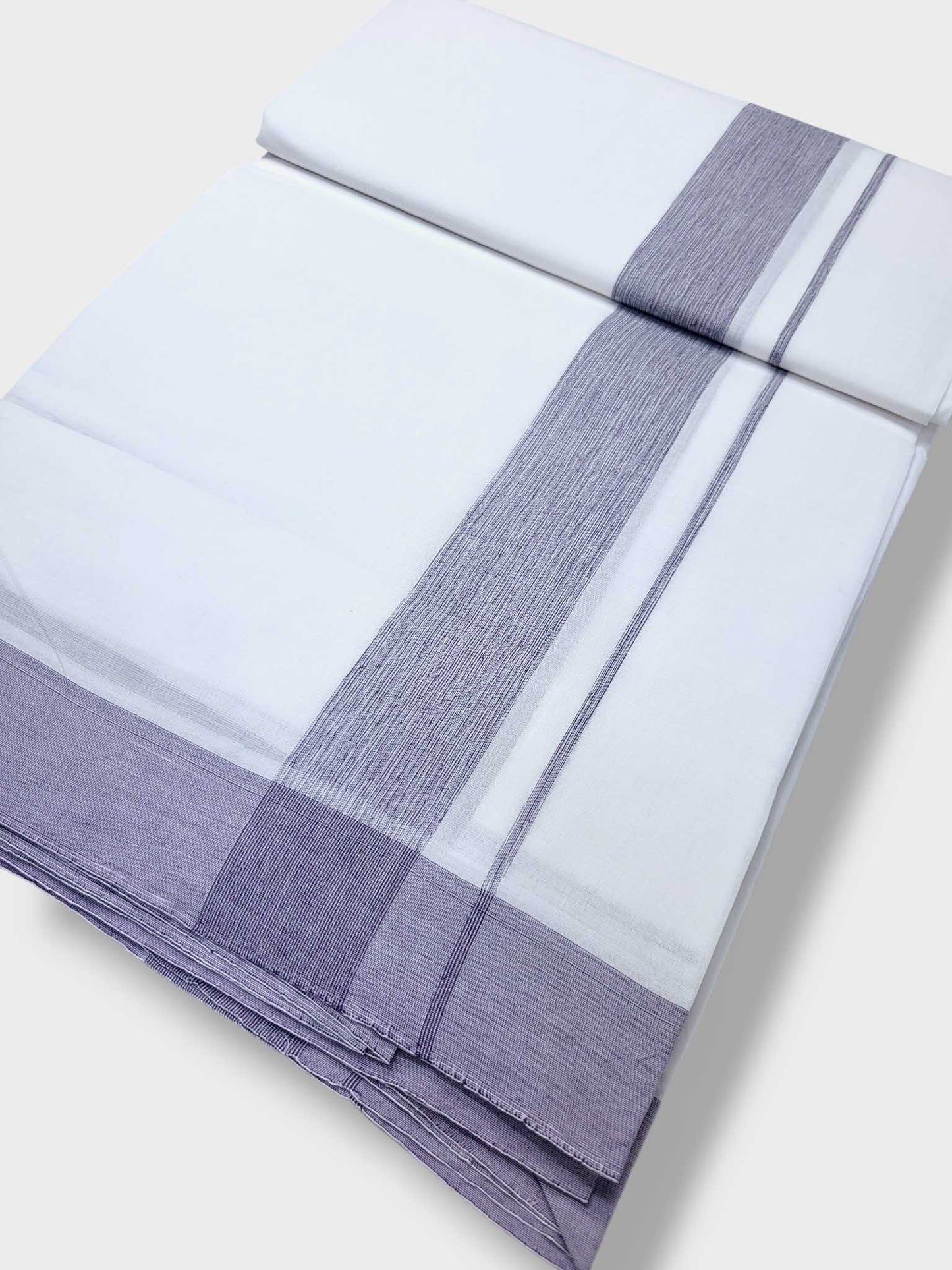 Pure White Cotton Men's Double Dhoti