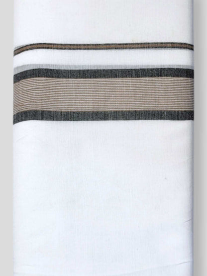 Pure White Cotton Men's Double Dhoti