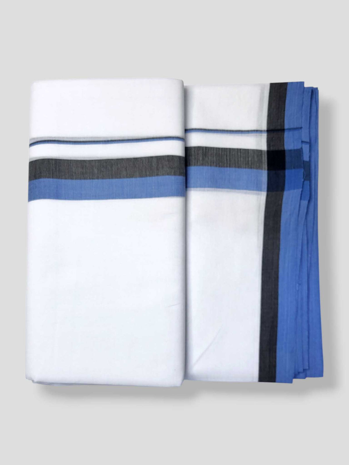 Pure White Cotton Men's Double Dhoti