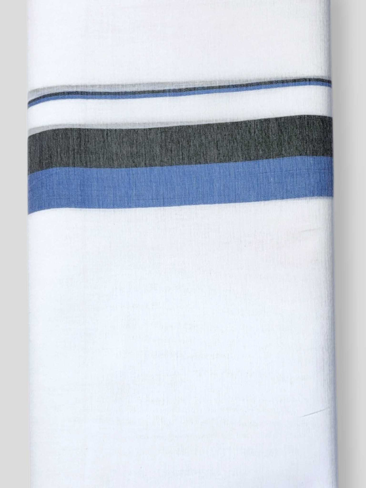 Pure White Cotton Men's Double Dhoti