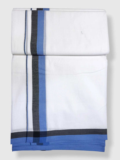 Pure White Cotton Men's Double Dhoti
