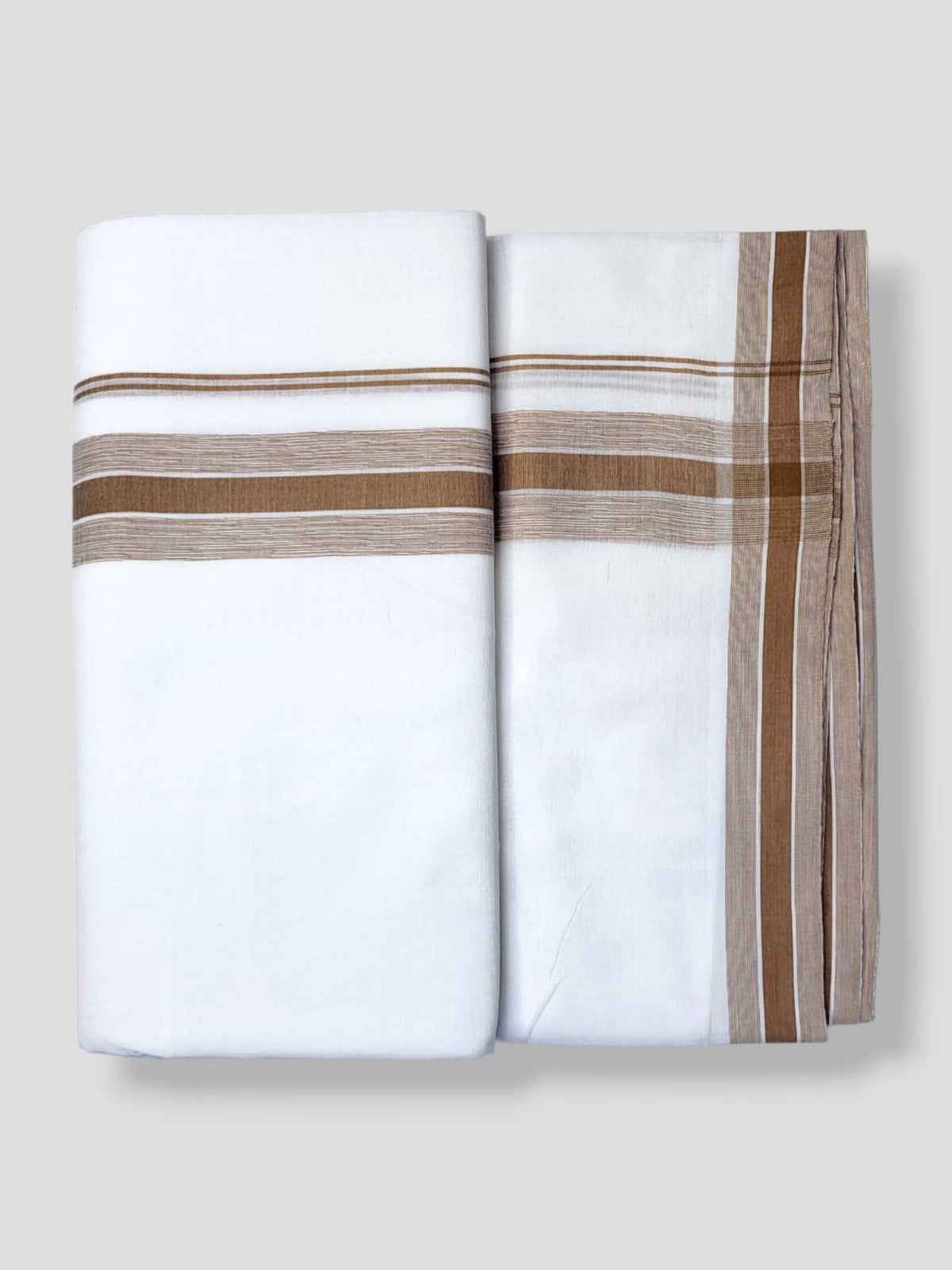 Pure White Cotton Men's Double Dhoti