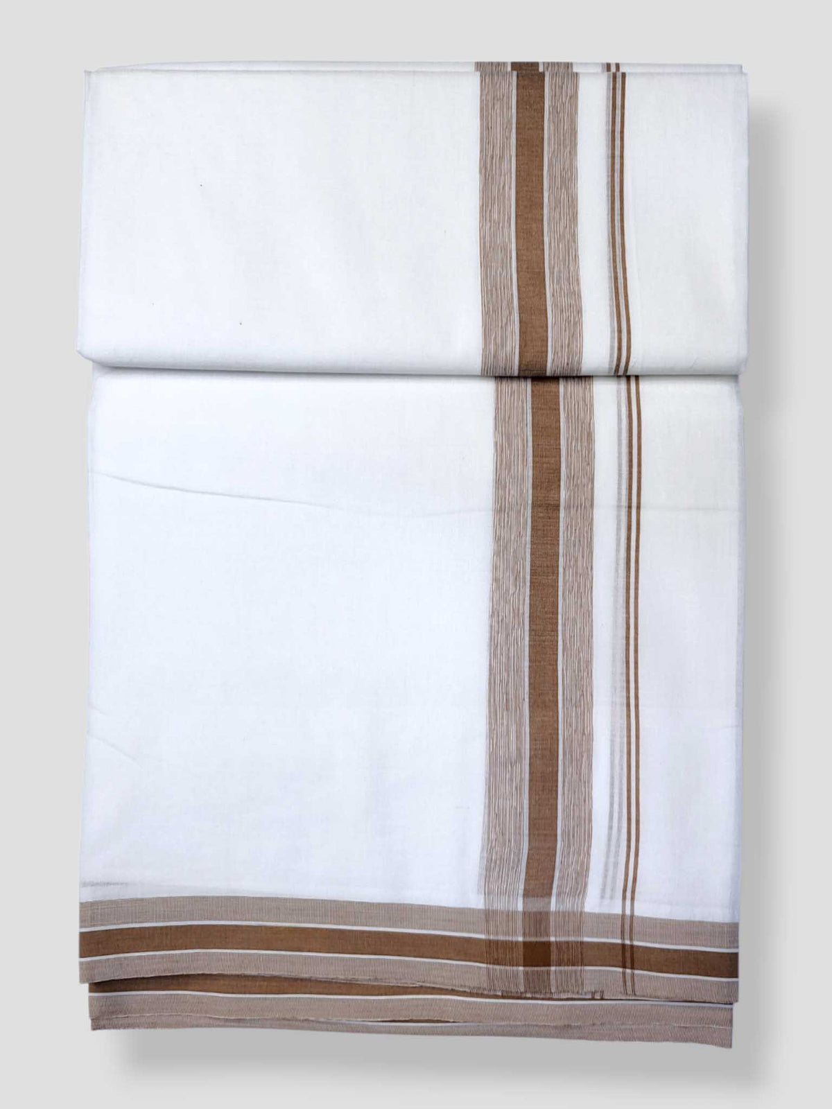 Pure White Cotton Men's Double Dhoti