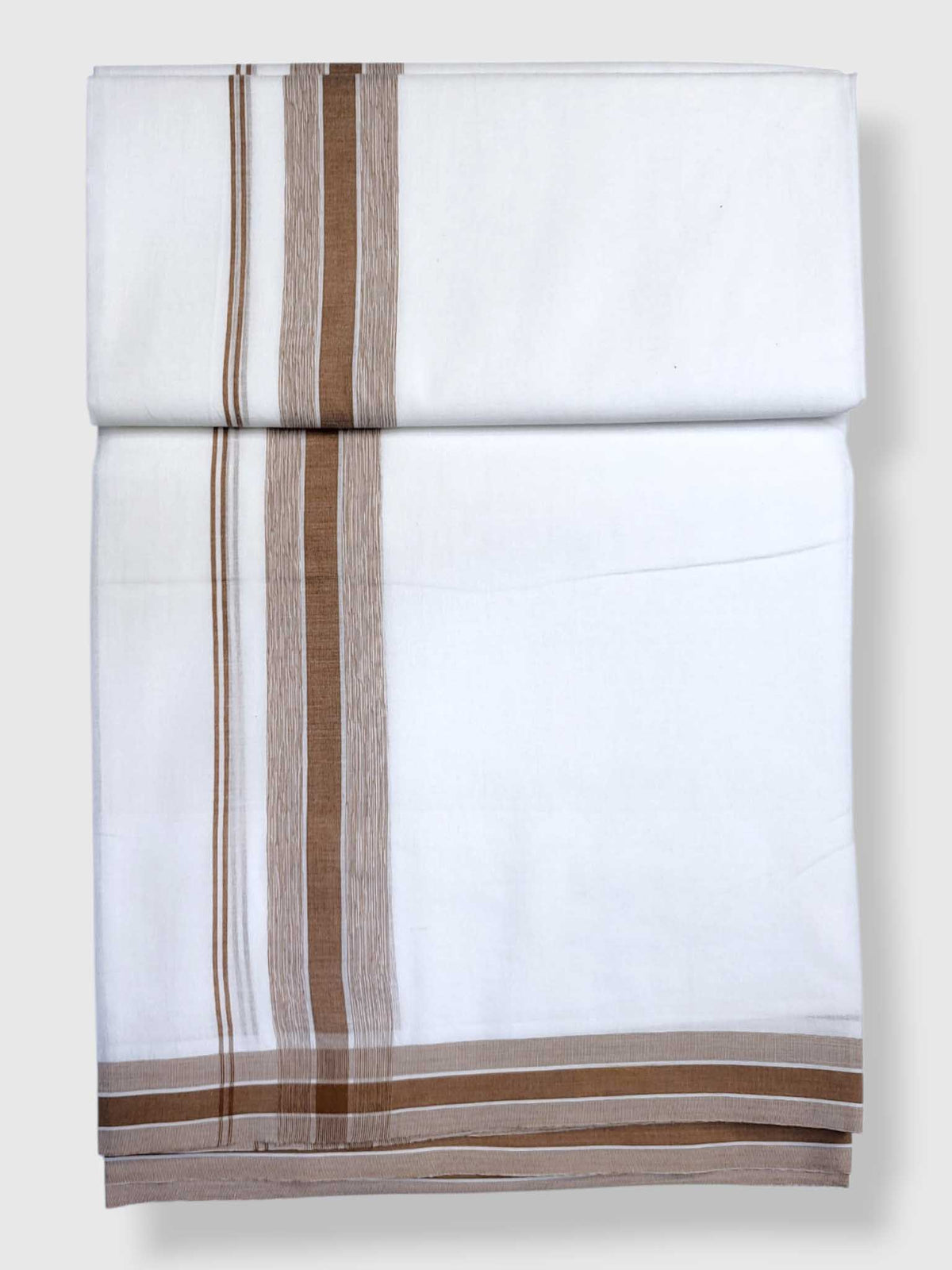 Pure White Cotton Men's Double Dhoti