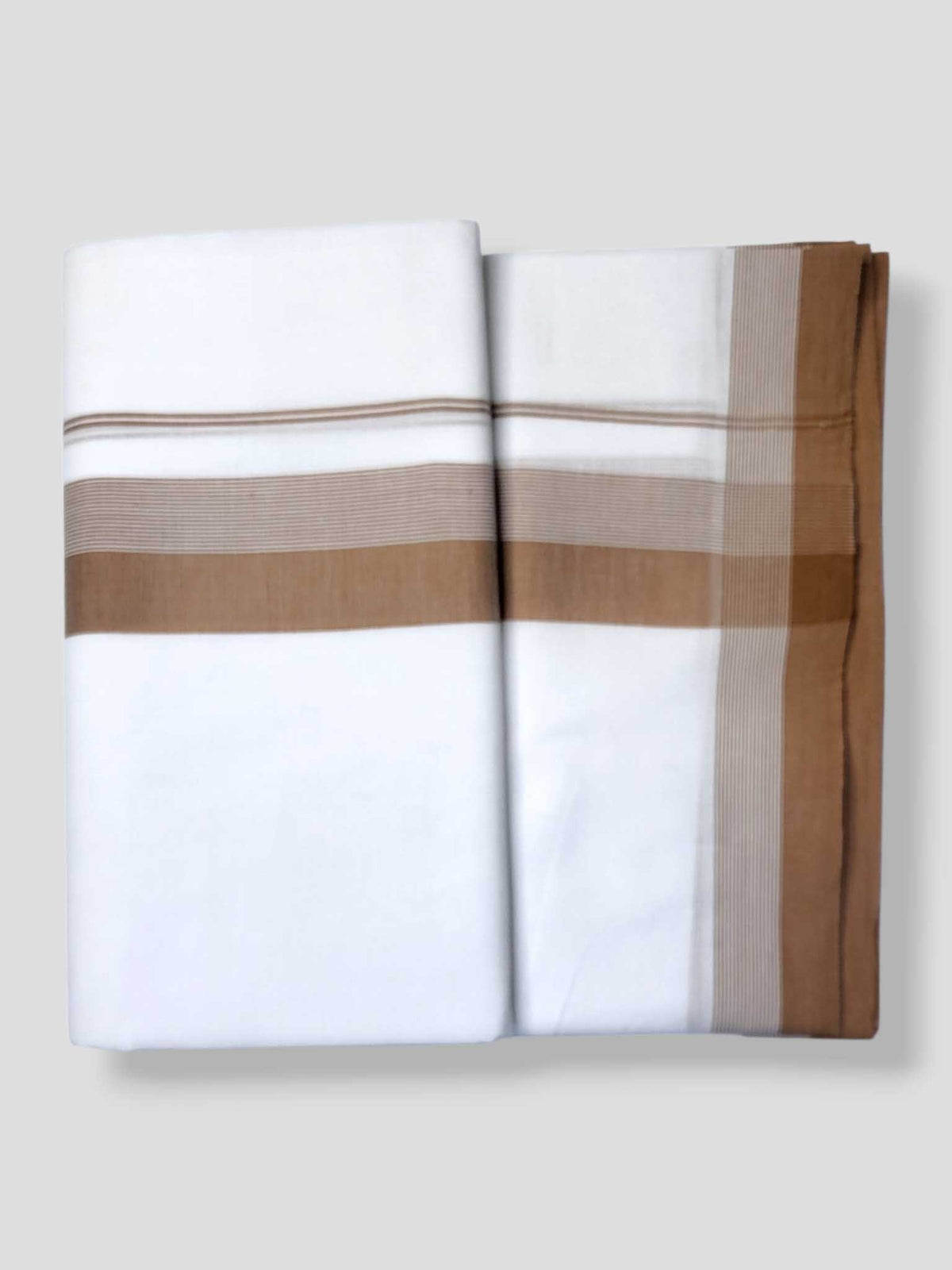 Pure White Cotton Men's Double Dhoti