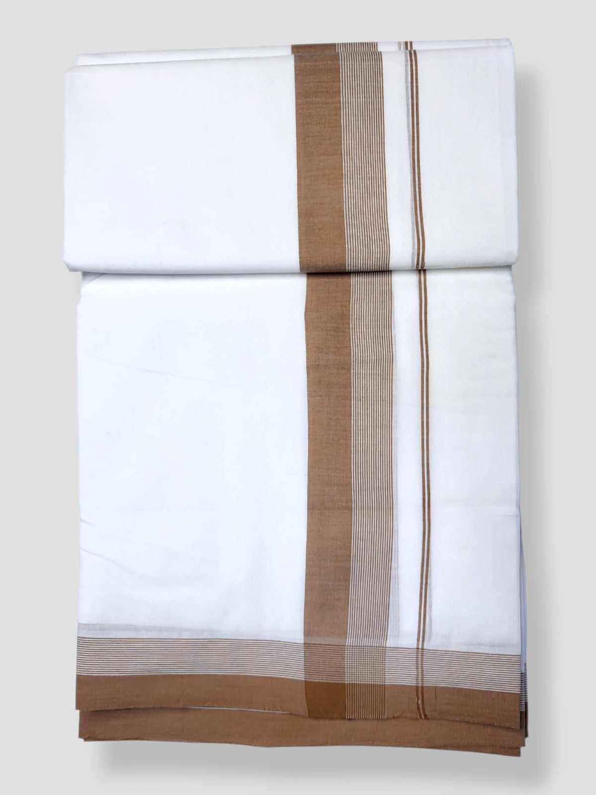 Pure White Cotton Men's Double Dhoti