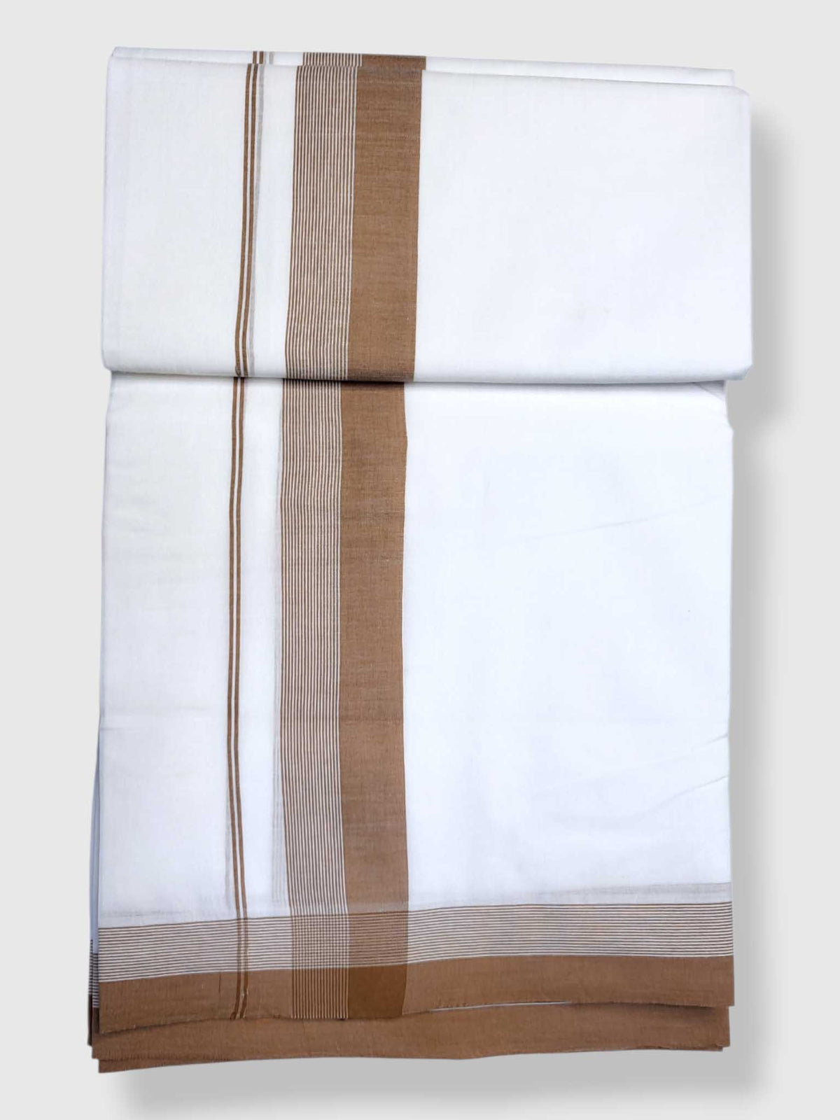Pure White Cotton Men's Double Dhoti