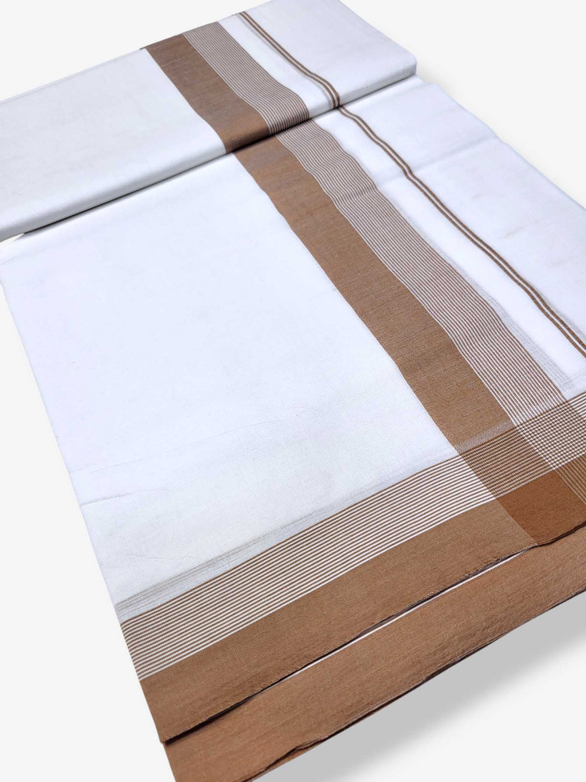 Pure White Cotton Men's Double Dhoti