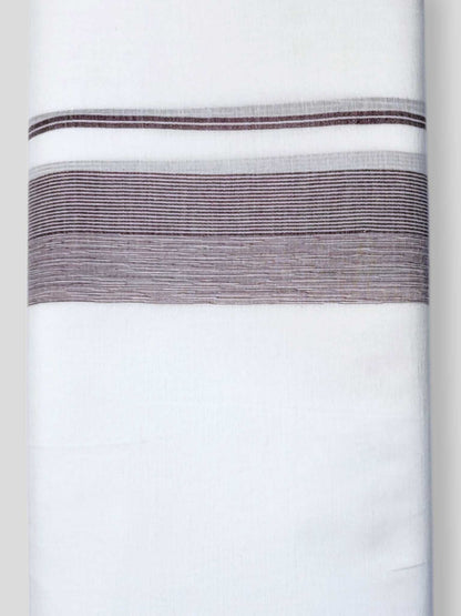 Pure White Cotton Men's Double Dhoti