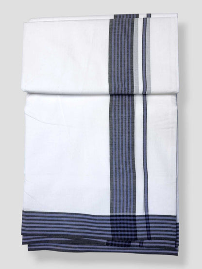 Pure White Cotton Men's Double Dhoti
