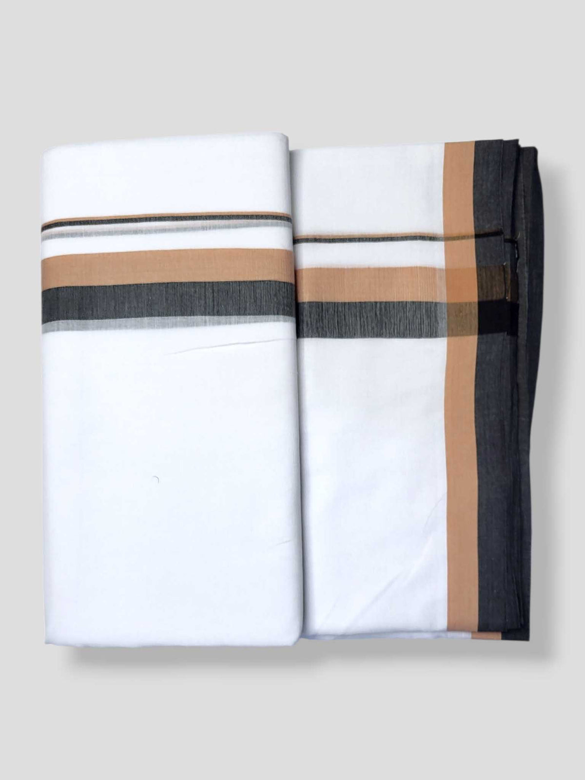 Pure White Cotton Men's Double Dhoti