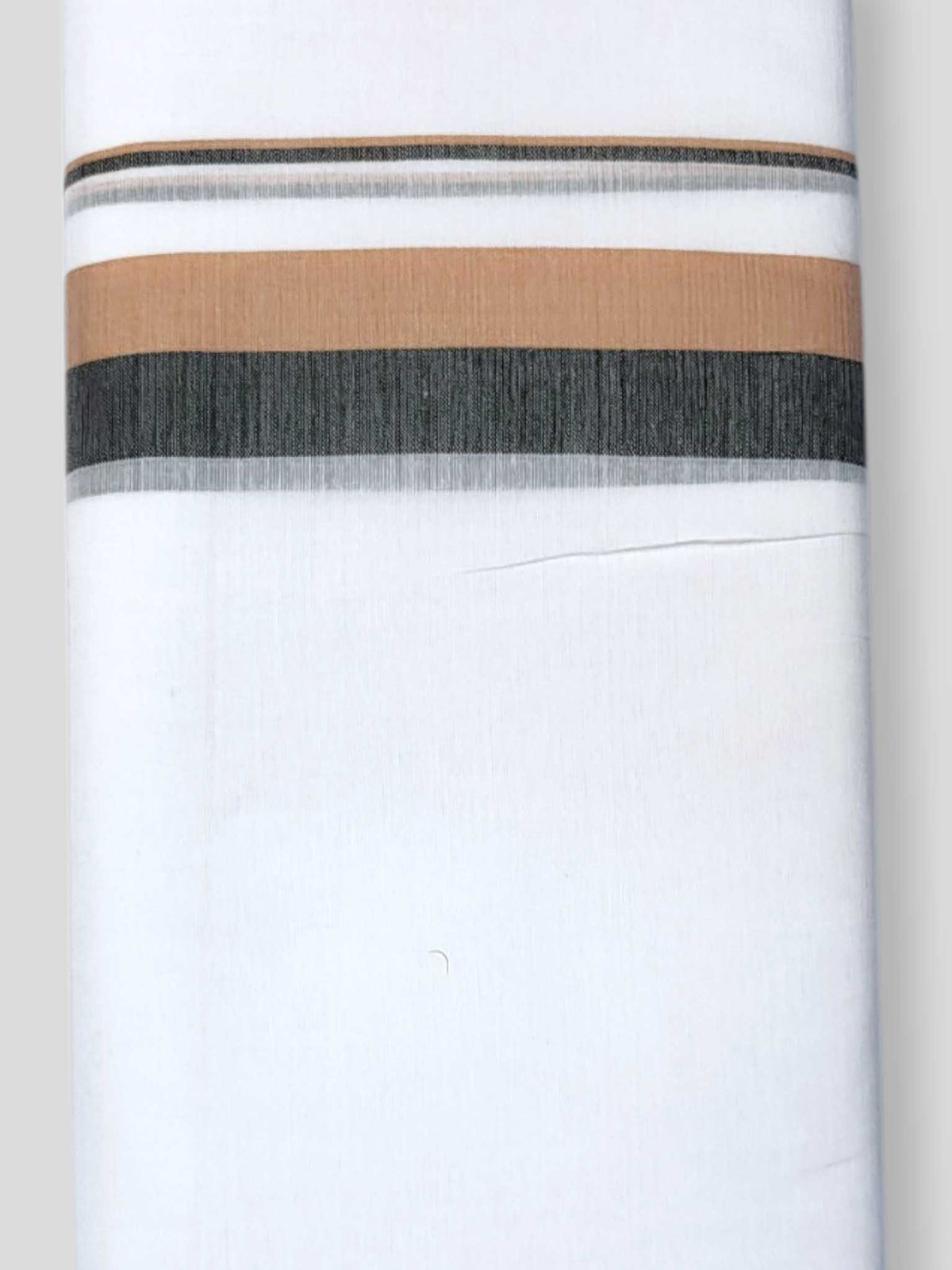 Pure White Cotton Men's Double Dhoti