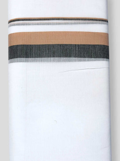 Pure White Cotton Men's Double Dhoti