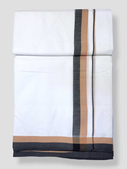 Pure White Cotton Men's Double Dhoti