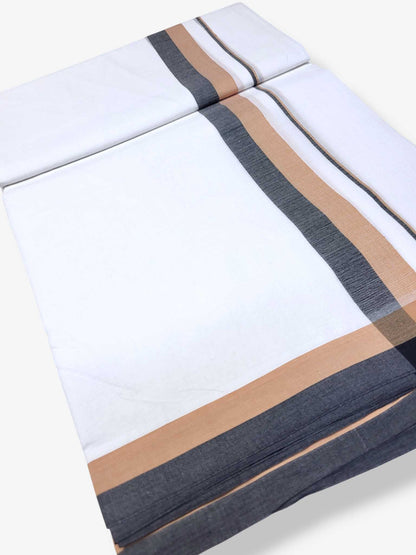 Pure White Cotton Men's Double Dhoti