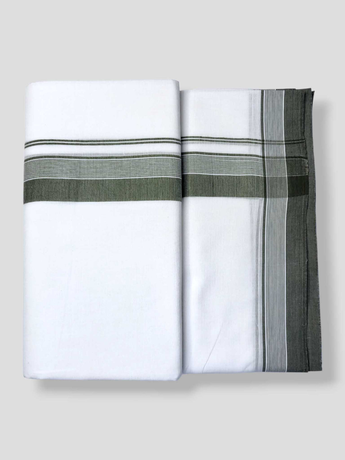Pure White Cotton Men's Double Dhoti