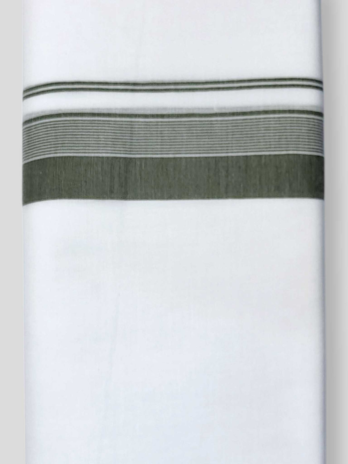 Pure White Cotton Men's Double Dhoti