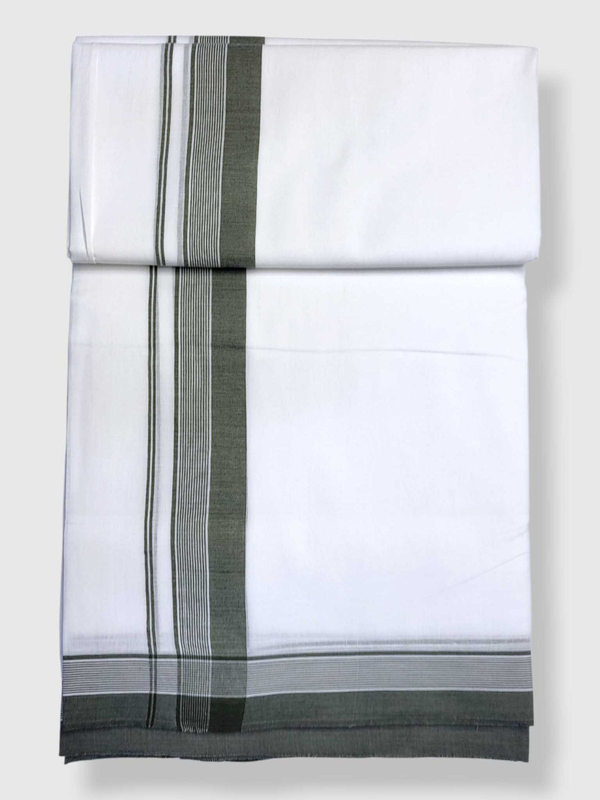 Pure White Cotton Men's Double Dhoti