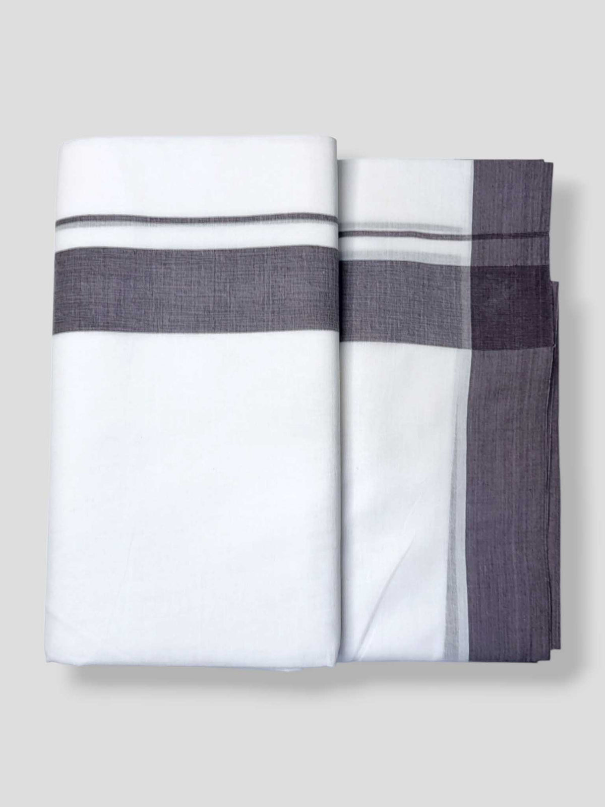 Pure White Cotton Men's Double Dhoti