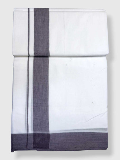Pure White Cotton Men's Double Dhoti