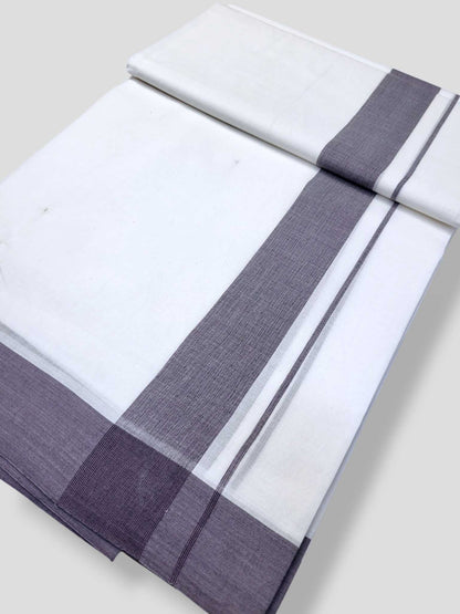 Pure White Cotton Men's Double Dhoti