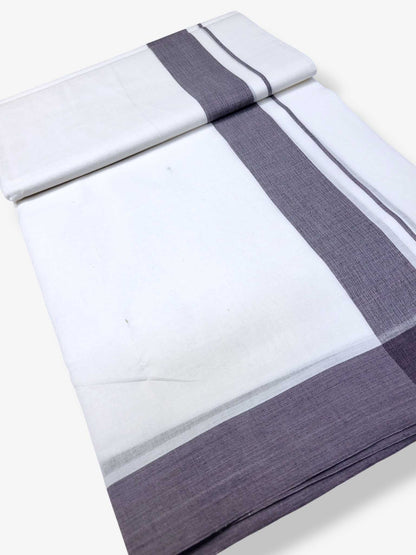Pure White Cotton Men's Double Dhoti