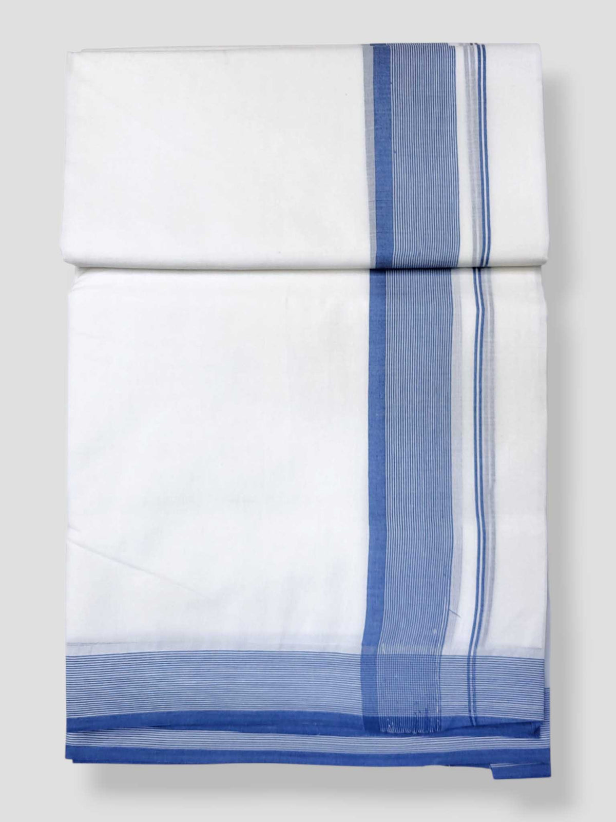 Pure White Cotton Men's Double Dhoti