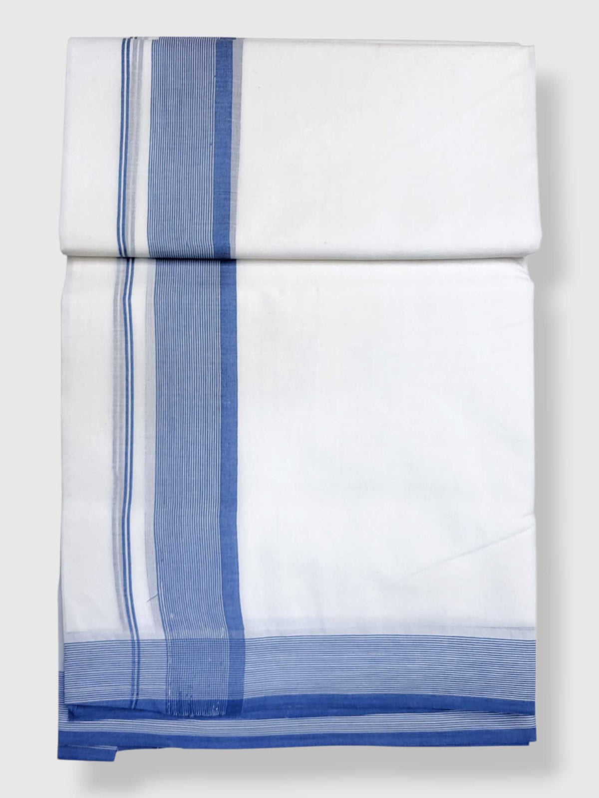 Pure White Cotton Men's Double Dhoti