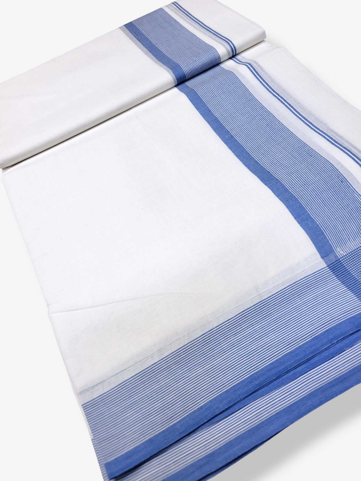 Pure White Cotton Men's Double Dhoti
