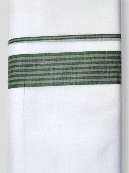 Pure White Cotton Men's Double Dhoti