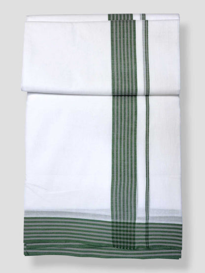 Pure White Cotton Men's Double Dhoti