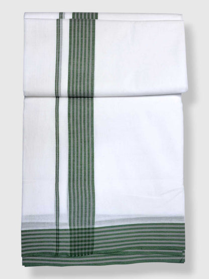 Pure White Cotton Men's Double Dhoti